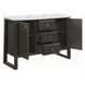 Madan White and Weathered Gray Marble Top Dining Room Set