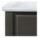 Madan Gray Oak and White 2 Door Marble Top Server