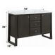 Madan Gray Oak and White 2 Door Marble Top Server