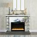 Noralie Silver and Gray 47" Fireplace with Bluetooth