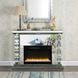 Noralie Silver and Gray 47" Fireplace with Bluetooth