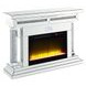 Noralie Silver and Gray 47" Fireplace with Bluetooth and LED