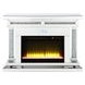 Noralie Silver and Gray 47" Fireplace with Bluetooth and LED