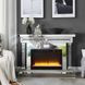 Noralie Silver and Gray 47" Fireplace with Bluetooth and LED