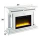 Noralie Silver and Gray 47" Fireplace with Bluetooth and LED
