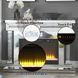 Noralie Silver and Gray 47" Fireplace with Bluetooth and LED