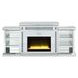 Noralie Silver and Gray 82" Fireplace with LED and Bluetooth