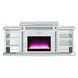 Noralie Silver and Gray 82" Fireplace with LED and Bluetooth