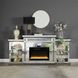 Noralie Silver and Gray 82" Fireplace with LED and Bluetooth