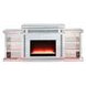 Noralie Silver and Gray 82" Fireplace with LED and Bluetooth