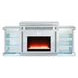 Noralie Silver and Gray 82" Fireplace with LED and Bluetooth