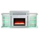 Noralie Silver and Gray 82" Fireplace with LED and Bluetooth
