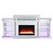 Noralie Silver and Gray 82" Fireplace with LED and Bluetooth