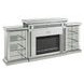 Noralie Silver and Gray 82" Fireplace with LED and Bluetooth