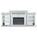 Noralie Silver and Gray 82" Fireplace with LED and Bluetooth
