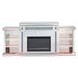 Noralie Silver and Gray 82" Fireplace with LED and Bluetooth