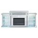 Noralie Silver and Gray 82" Fireplace with LED and Bluetooth