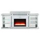 Noralie Silver and Gray 82" Fireplace with LED and Bluetooth