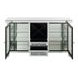 Noralie Silver 2 Glass Door Wine Cabinet with LED