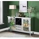 Noralie Silver 2 Glass Door Wine Cabinet with LED