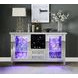 Noralie Silver 2 Glass Door Wine Cabinet with LED