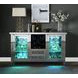Noralie Silver 2 Glass Door Wine Cabinet with LED