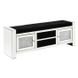 Noralie Black Upholstered Accent Storage Bench with 2 Doors