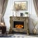 Dresden Gold Patina Rectangular Electric Fireplace