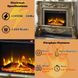 Dresden Gold Patina Rectangular Electric Fireplace