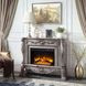 Dresden Vintage Bone White Rectangular Electric Fireplace