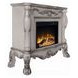 Dresden Vintage Bone White Rectangular Electric Fireplace