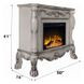 Dresden Vintage Bone White Rectangular Electric Fireplace