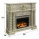 Vendome Gold Patina Rectangular Electric Fireplace