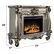 Versailles Antique Platinum Rectangular Electric Fireplace