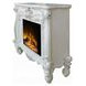 Versailles Bone White Rectangular Electric Fireplace