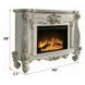 Versailles Bone White Rectangular Electric Fireplace