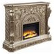 Danae Antique Silver Rectangular Electric Fireplace