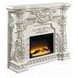 Adara Antique White Rectangular Electric Fireplace