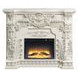 Adara Antique White Rectangular Electric Fireplace