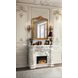 Adara Antique White Rectangular Electric Fireplace