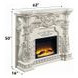 Adara Antique White Rectangular Electric Fireplace