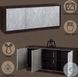 Geranio Metallic Silver and Walnut 3 Door Console Cabinet