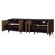 Diya Forged Bronze and Espresso 5 Door Console Cabinet