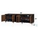Diya Forged Bronze and Espresso 5 Door Console Cabinet