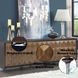 Diya Forged Bronze and Espresso 5 Door Console Cabinet