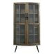Brancaster Oak and Silver 2 Glass Door Bar Cabinet