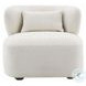 Darius Beige Boucle Accent Chair with Pillow