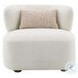 Darius Beige Boucle Accent Chair with Pillow