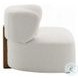 Darius Beige Boucle Accent Chair with Pillow