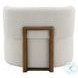 Darius Beige Boucle Accent Chair with Pillow